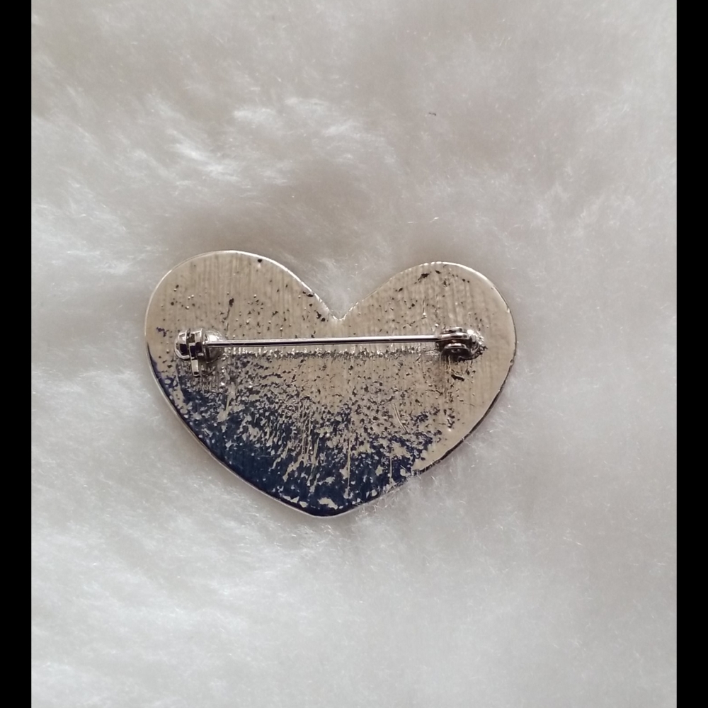 Heart Brooch Pin - Picture 2 of 8